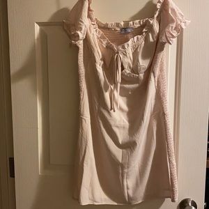 🆕 double lined cream dress